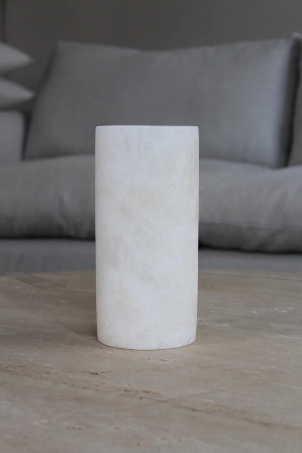 Alabast Cylinder candle holder medium