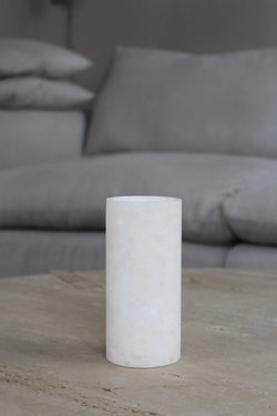 Alabast Cylinder candle holder small