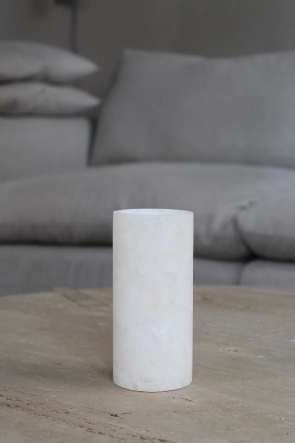 Alabast Cylinder candle holder small