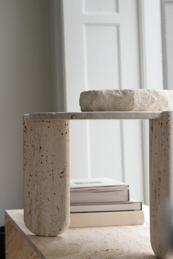 Romo Travertine coffee table ø60cm