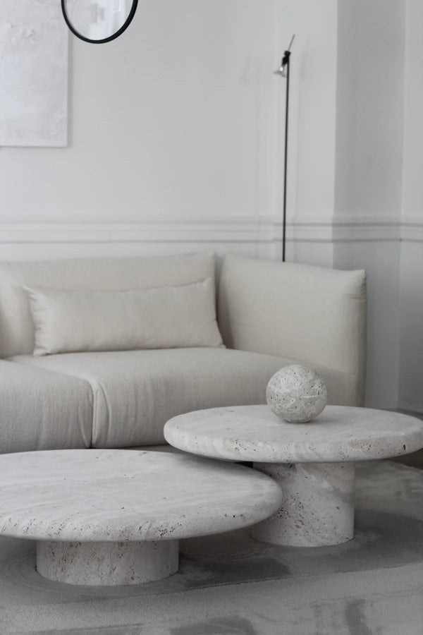 Nomad coffee table ø60cm Travertine