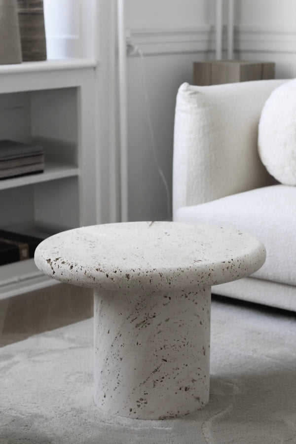 Nomad coffee table ø60cm Travertine
