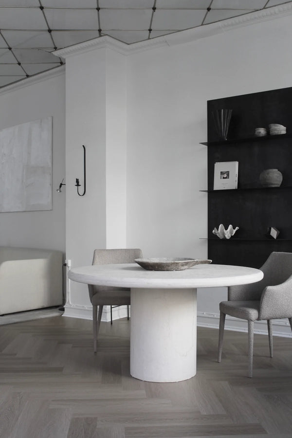 Nomad dining table ø120cm Sandstone