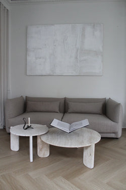 Romo Travertine coffee table ø90cm
