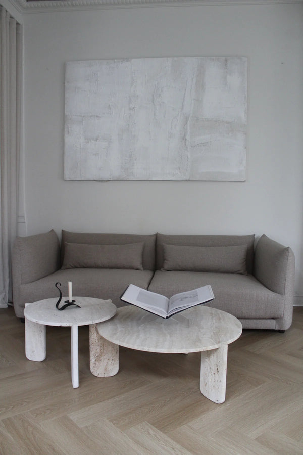 Romo Travertine coffee table ø60cm