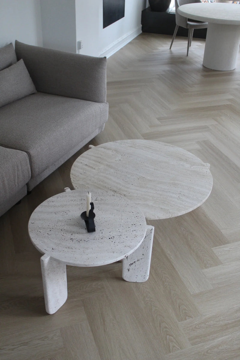 Romo Travertine coffee table ø60cm