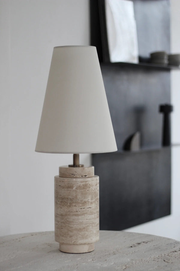 Table lamp travertine