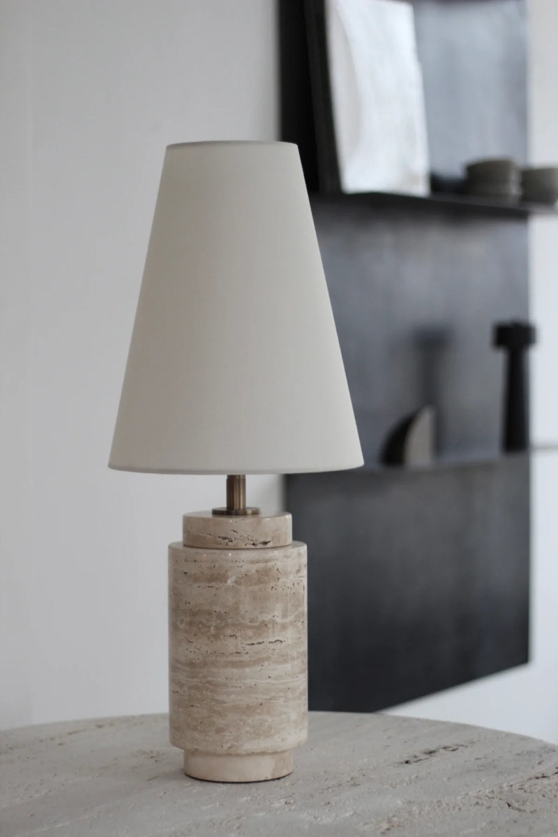 Table lamp travertine