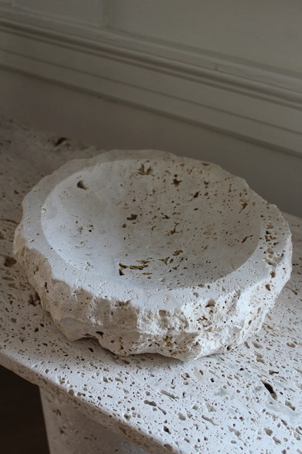 Travertine bowl