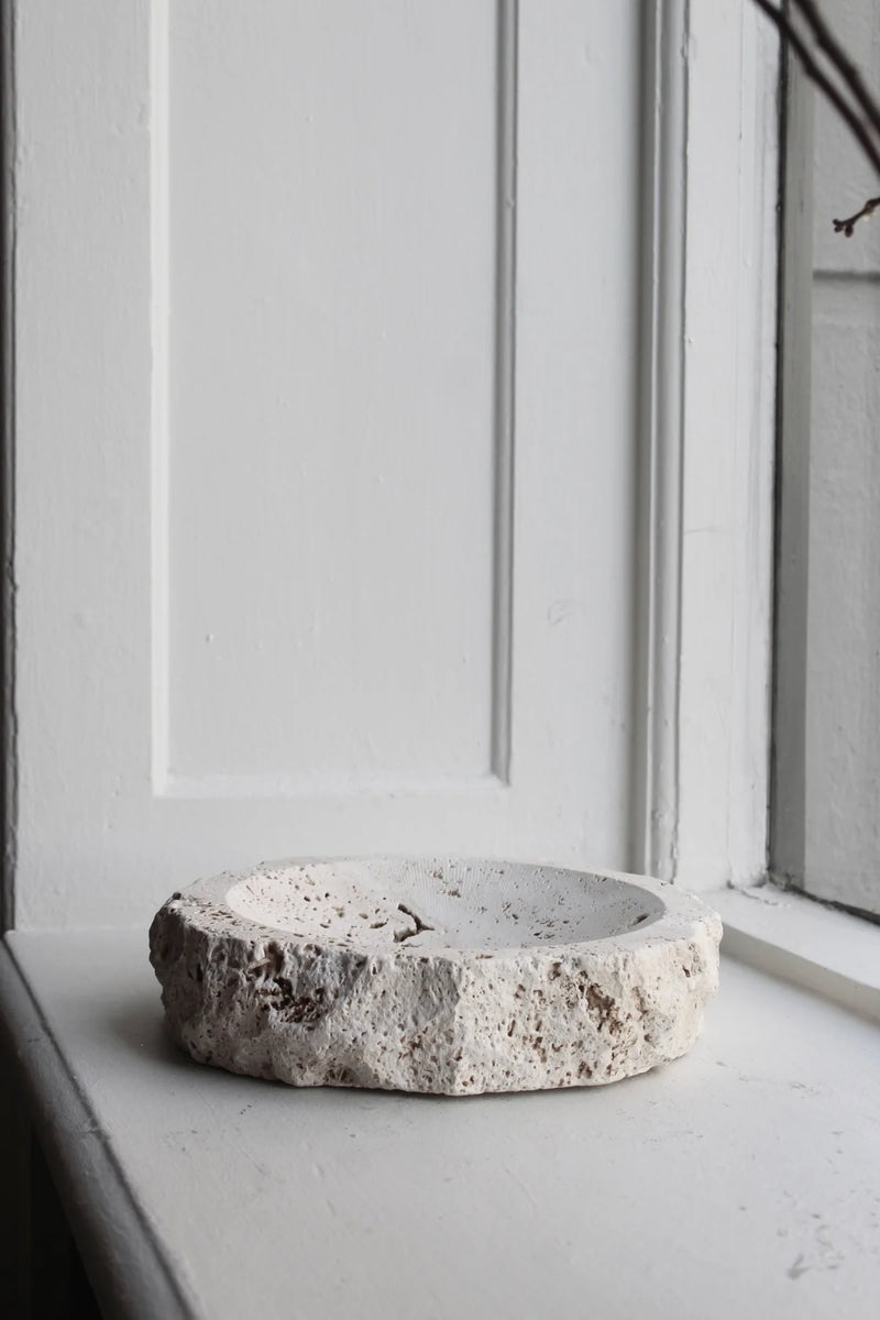 Travertine bowl